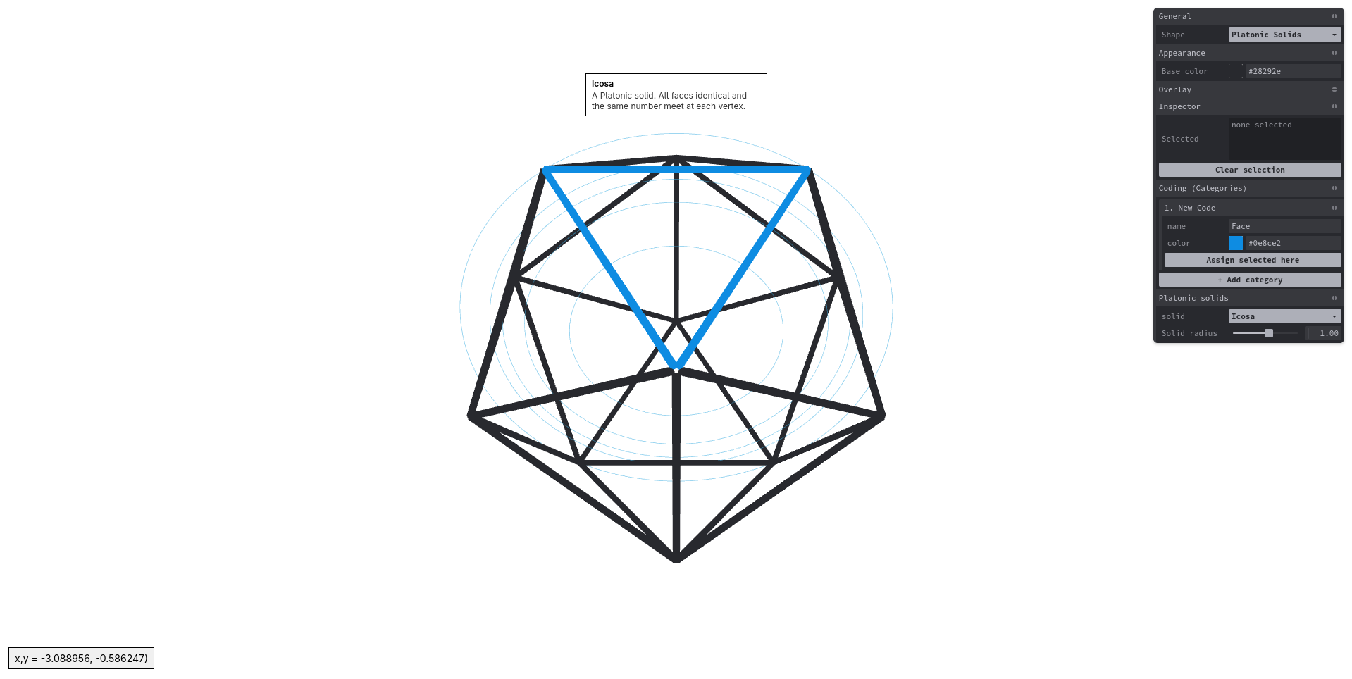 Platonic Solid view from sacred geometry renderer